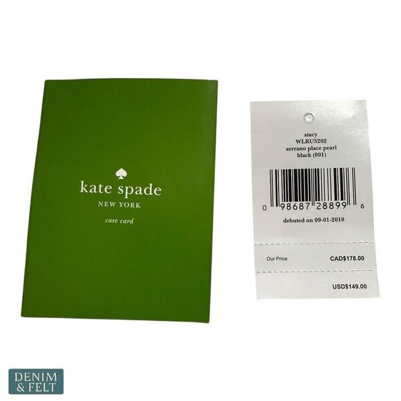 Kate Spade Serrano Place Pearl Stacy Black Long Wallet Gold Hardware - Picture 13 of 14